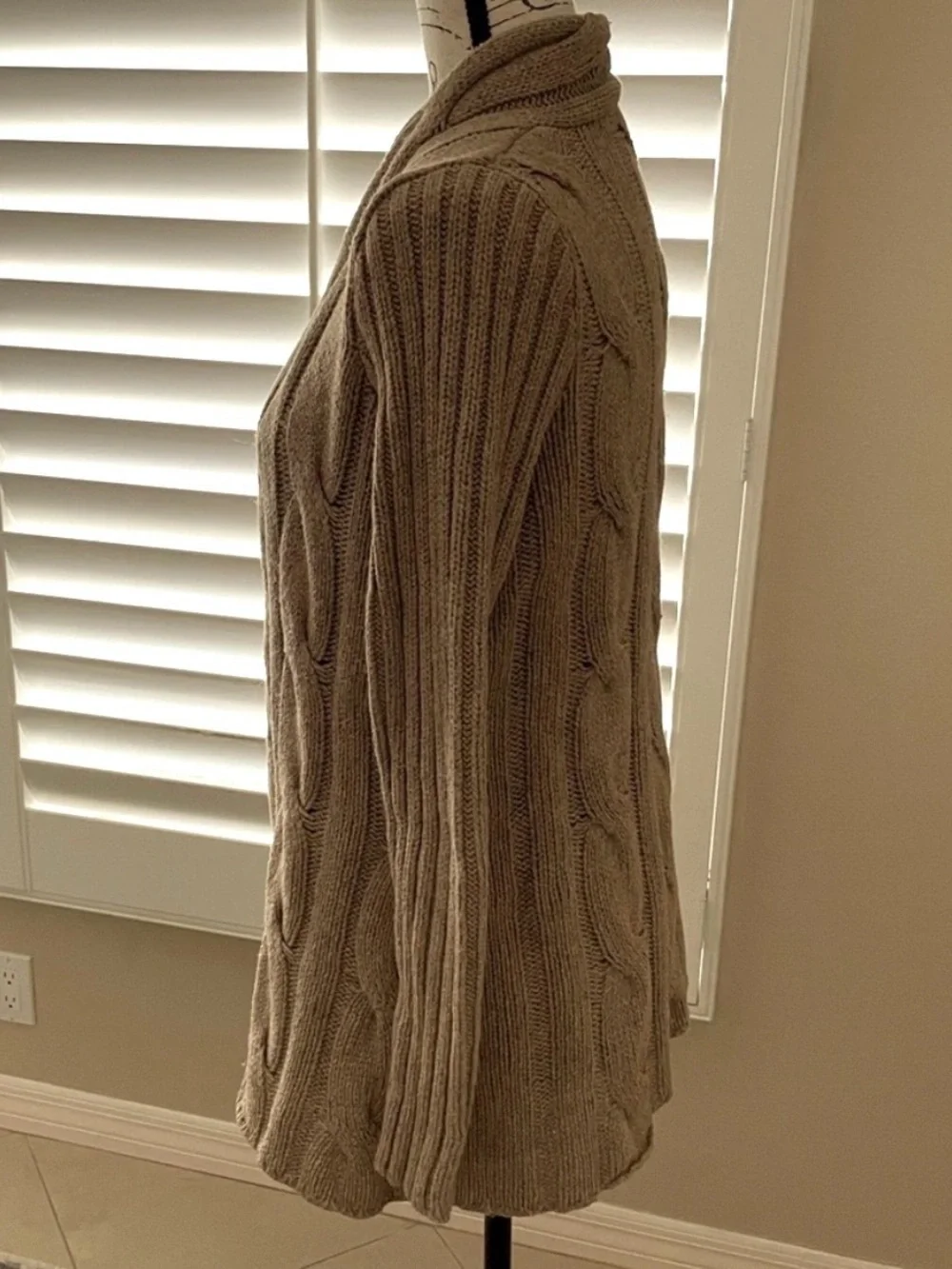 CAbi Style #591 Heather Acorn Cable Knit Cardigan